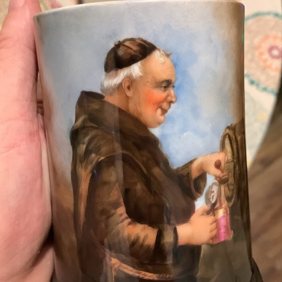 Antique Limoges J.P.L. France Jean Pouyat Limoges Beer Stein Monk At Keg - Picture 9 of 13